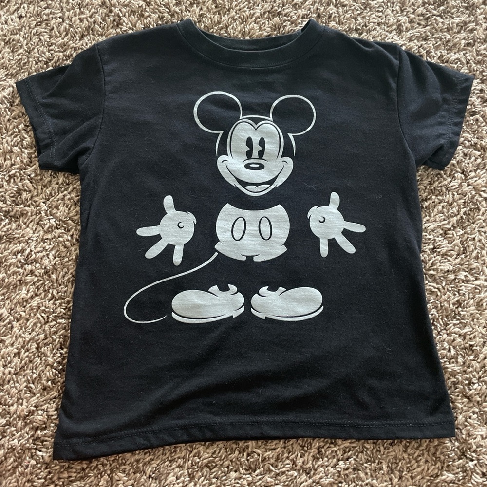 Disney Black and White Mickey Mouse Tee